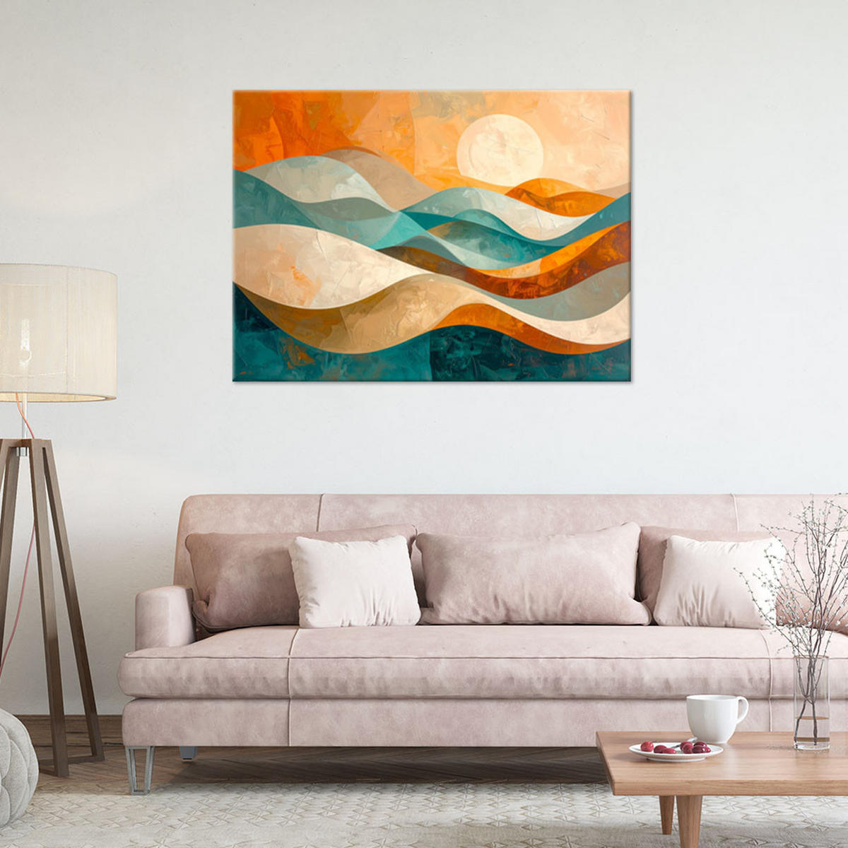 LEINWANDBILD 3D und geometrisch 100x70cm - Multicolor, Textil (100/70cm) - Feeby