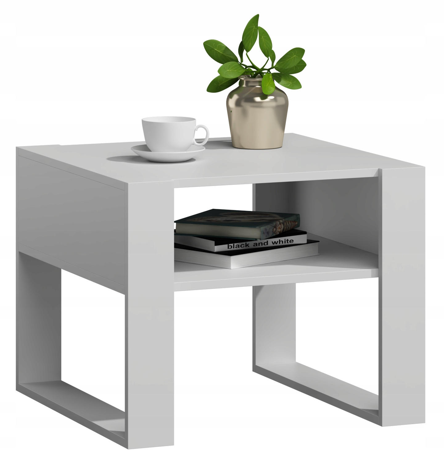 COUCHTISCH KAJA Weiß 60/53,6/50 cm - Weiß, Holzwerkstoff (53.6/60/50cm) - Matkam Möbel
