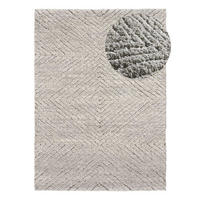 HOCHFLORTEPPICH Silber Atesa 120/170 cm - Silberfarben, Naturmaterialien/Textil (120/170cm) - Atticgo