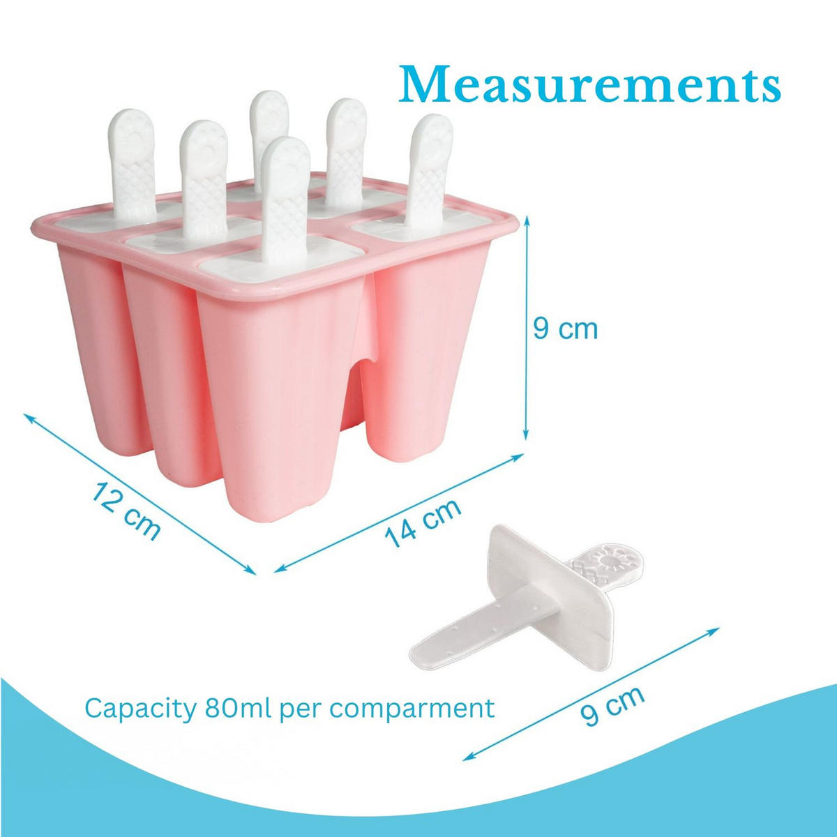 EISCREME FORM - Pink, Kunststoff (12/9/14cm) - Intirilife