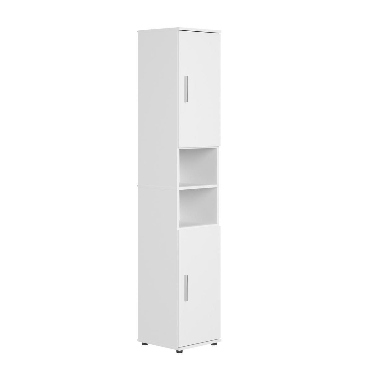 HOCHSCHRANK in 35 cm Breite - Weiß, Holzwerkstoff (35/187/35cm) - Home Collective