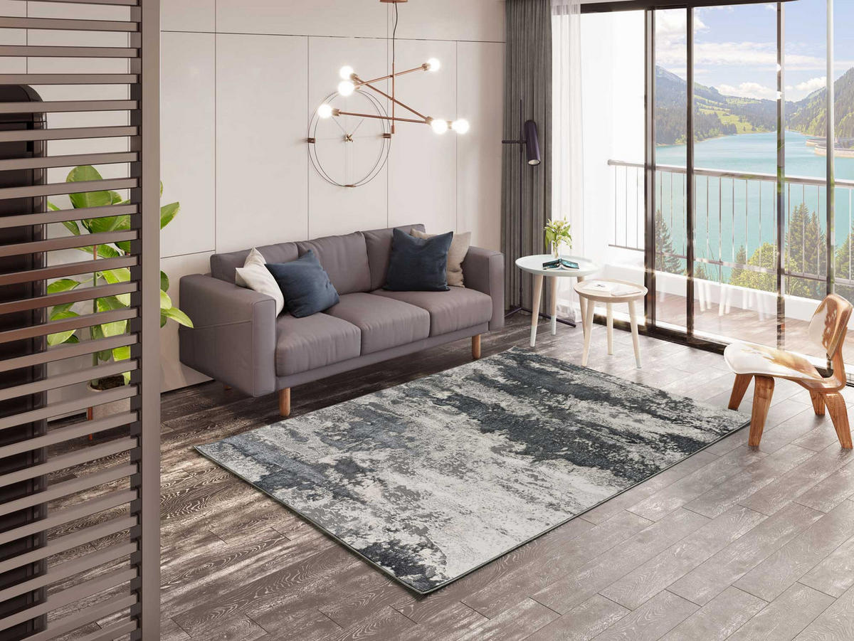 WEBTEPPICH Grau Agata 80/150 cm - Grau, Naturmaterialien/Textil (80/150cm) - Atticgo