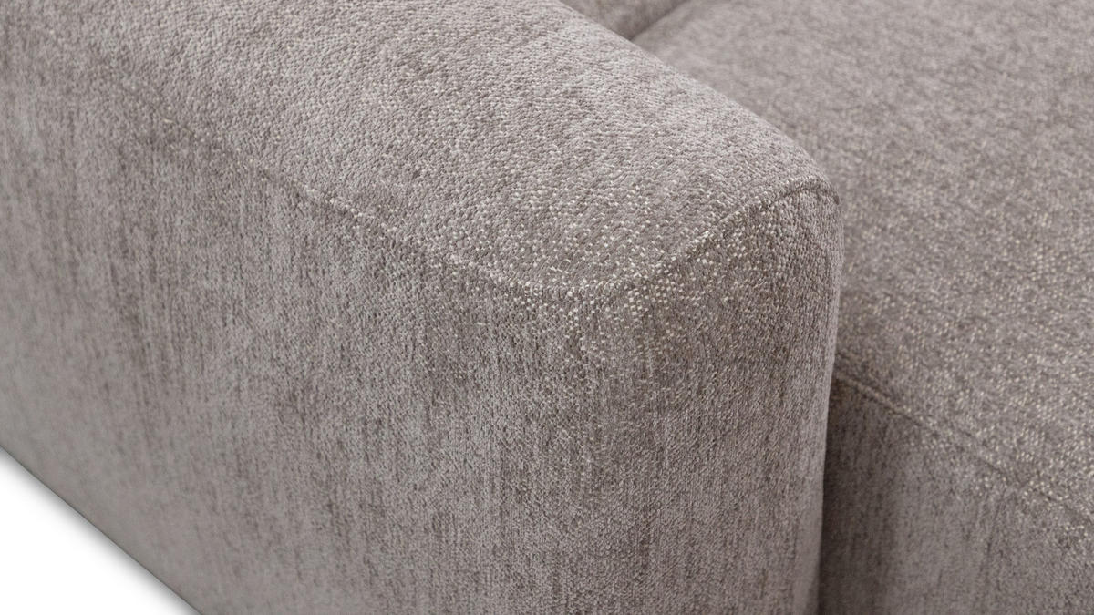 ECKSOFA NERO 4-Sitzer, dunkelbeige - Beige/Schwarz, Holz/Textil (272/81/159cm) - Courtois Laville