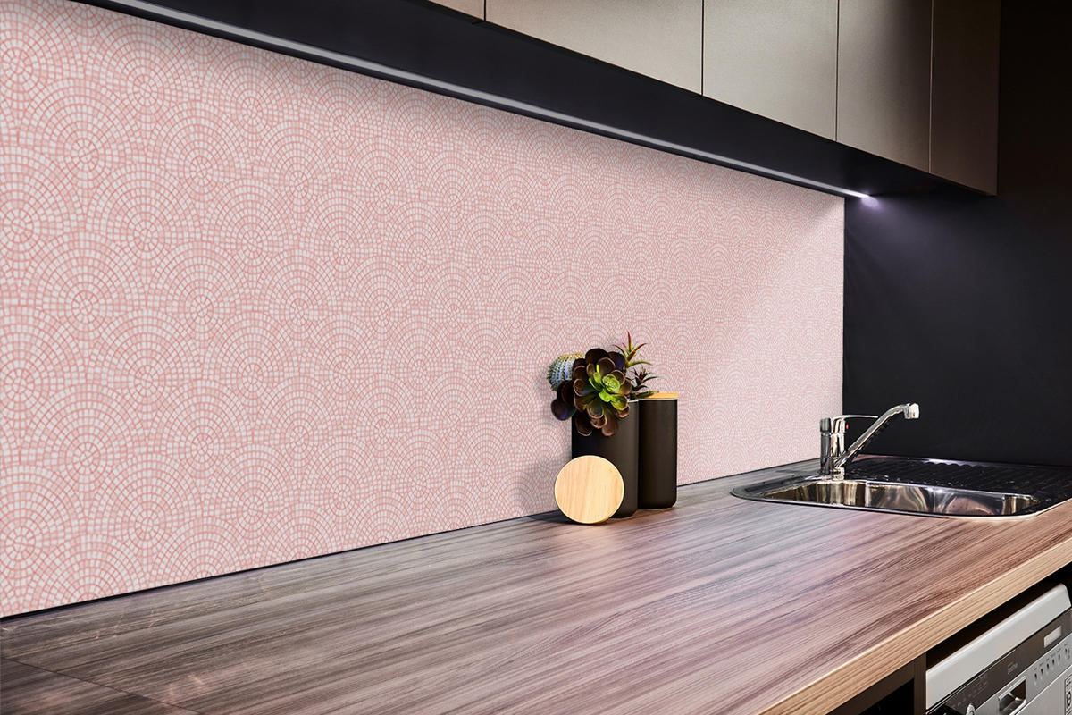 WANDPANEEL 100 x 50 cm Keramikmosaik - Pink, Textil (100/1.6/50cm) - TULUP