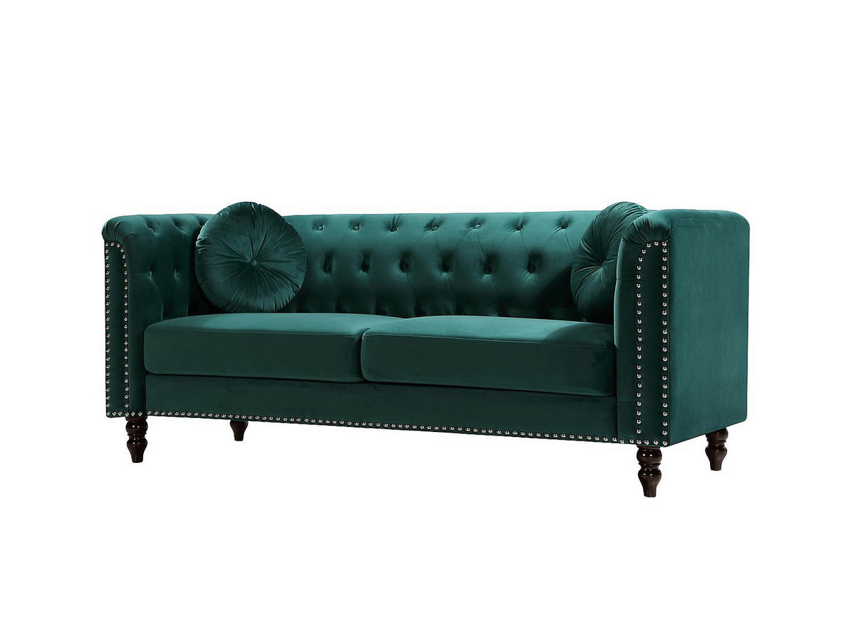 COUCHGARNITUR - 5 Personen - samt - smaragdgrün Turner - Grün, Textil (190/79/77cm) - Vente-Unique