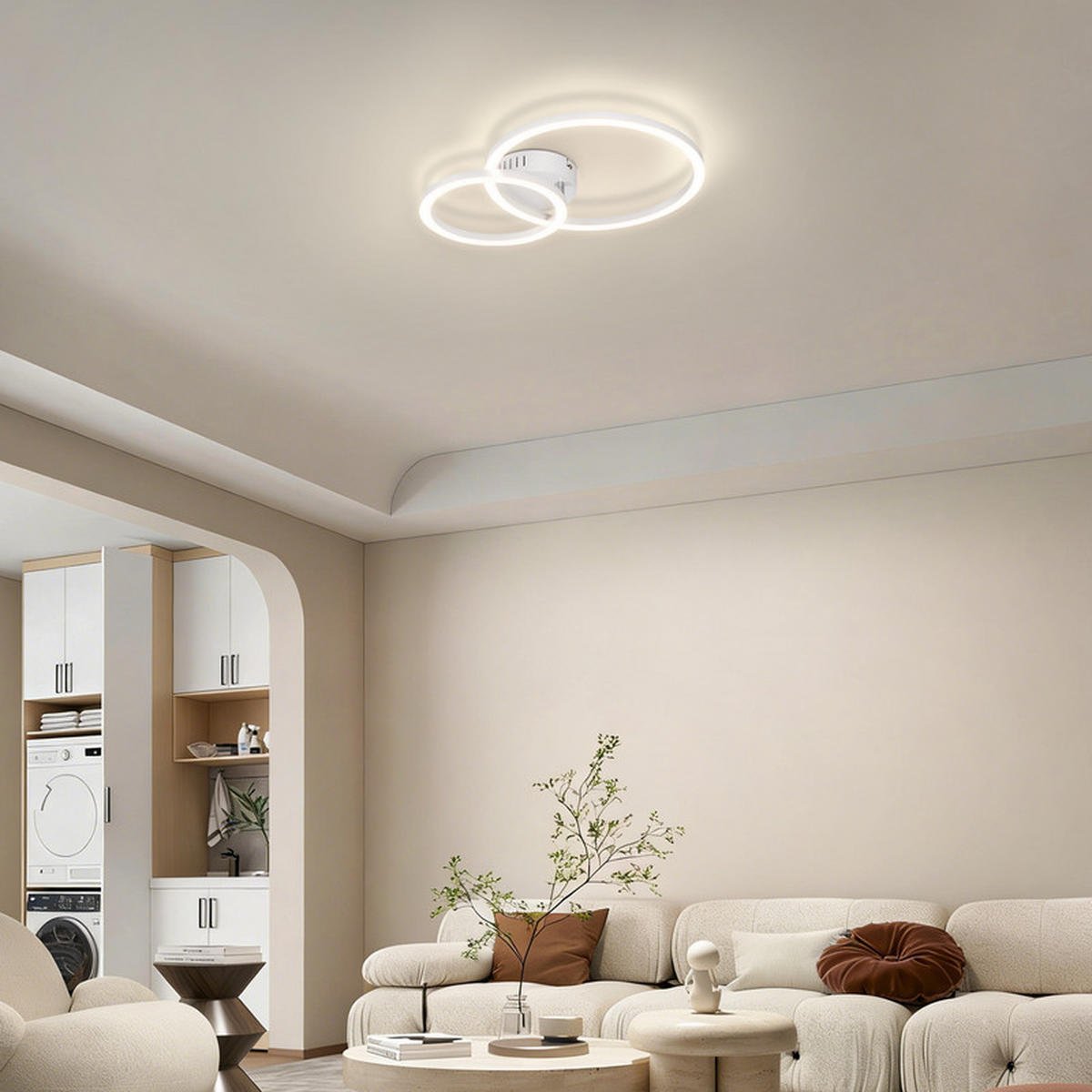 LED stropní svítidlo 30/40,5/6,7 cm - bílá, plast (40.5/30/6.7cm) - Nettlife