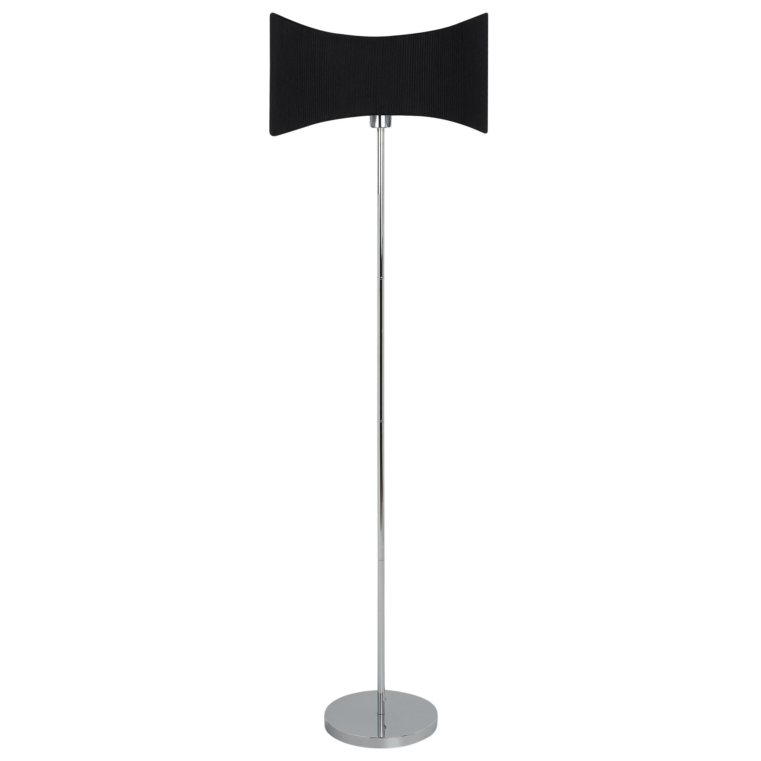 STEHLAMPE Silber/Schwarz Calvillo - Silberfarben/Schwarz, Metall (43/43/153cm) - Beliani