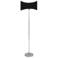 STEHLAMPE Silber/Schwarz Calvillo - Silberfarben/Schwarz, Metall (43/43/153cm) - Beliani