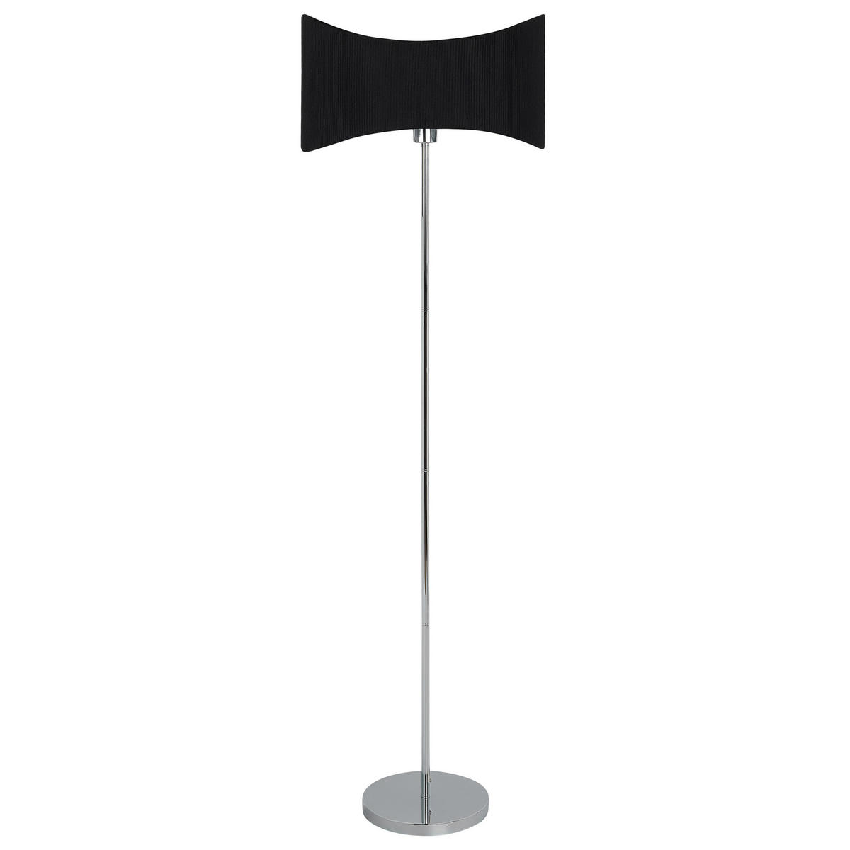 STEHLAMPE Silber/Schwarz Calvillo - Silberfarben/Schwarz, Metall (43/43/153cm) - Beliani
