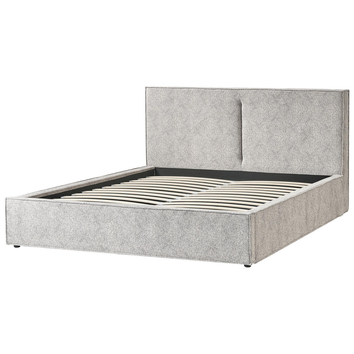 BETT mit Stauraum 180/200 cm Schwarz Moissac - Schwarz/Weiß, Textil (180/200cm) - Beliani