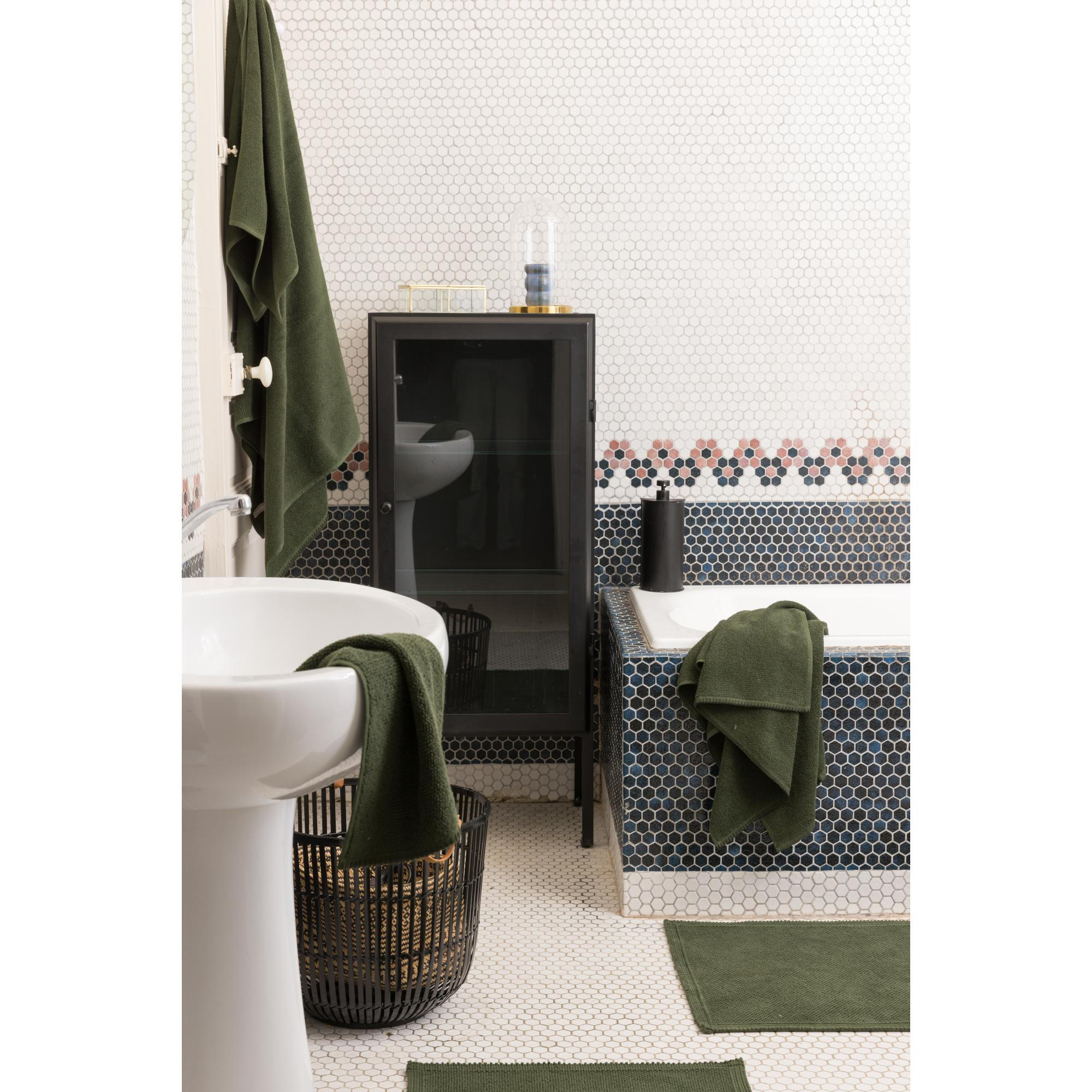 BADEMATTE Etia rosmarin 54 x 64 cm - Olivgrün, Textil (54/64cm) - Vivaraise