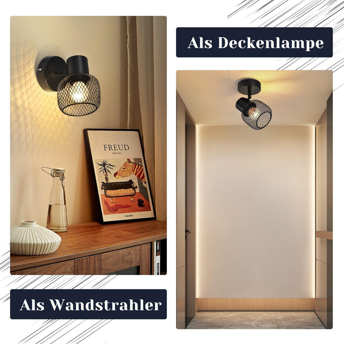 DECKENLEUCHTE Adelheid 10/15/18 cm - Schwarz, Metall (10/15/18cm) - Nettlife