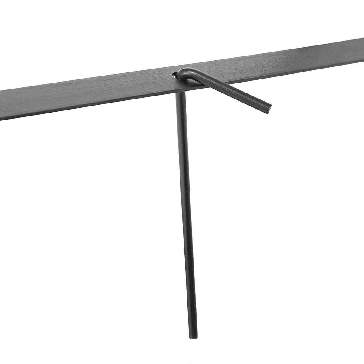 ROSENBOGEN - Schwarz, Metall (144/226/36.5cm) - Relaxdays