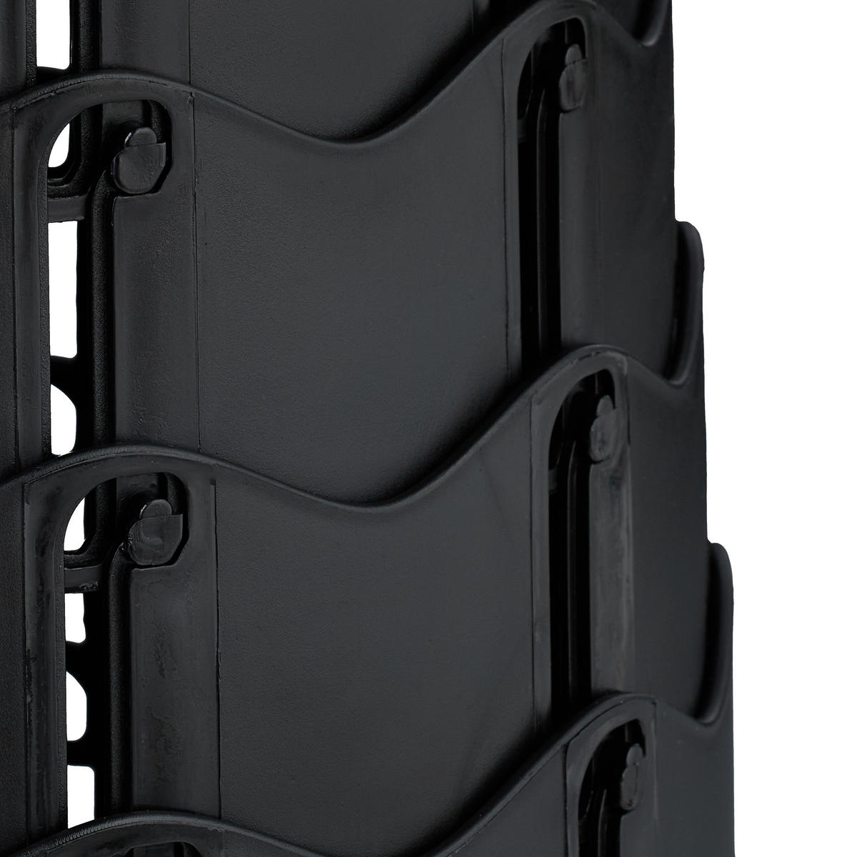 TELESKOPHOCKER - Schwarz, Kunststoff (25/44.5/25cm) - Relaxdays