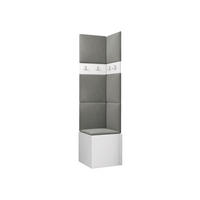GARDEROBEN-SET Orion XXI - Weiß/Grau, Holzwerkstoff/Kunststoff (42/186/46cm) - MIRJAN24