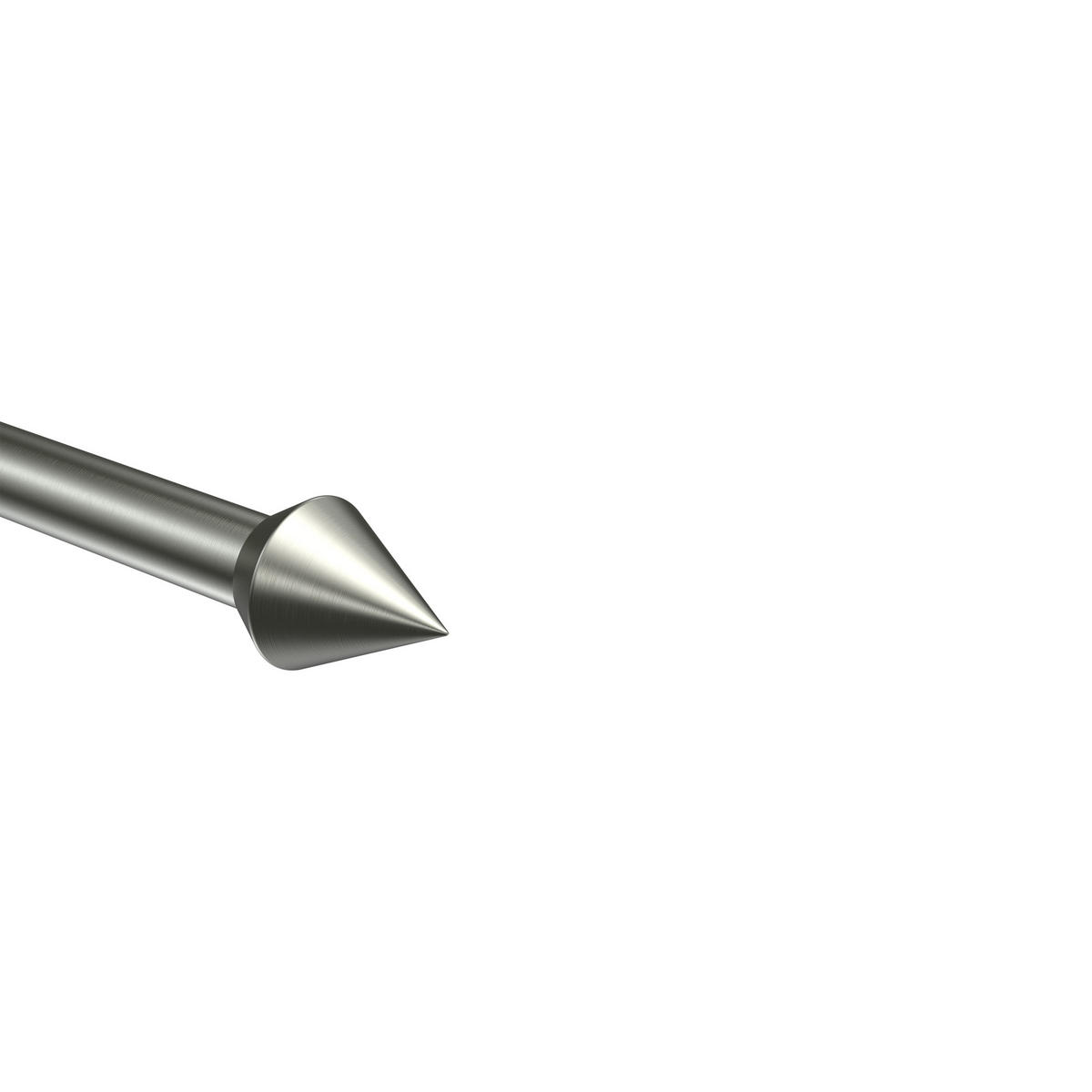 ENDSTÜCKE FÜR GARDINENSTANGEN 16 mm Ø, Castello Edelstahl-Optik, Packung 2 Stück - Edelstahlfarben, Metall (3.6/2.9/2.9cm) - INTERDECO