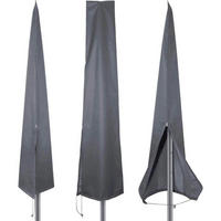 SCHUTZHÜLLE für Sonnenschirm Grau 190 x 25/50 cm - Grau, Textil (50/190/25cm)