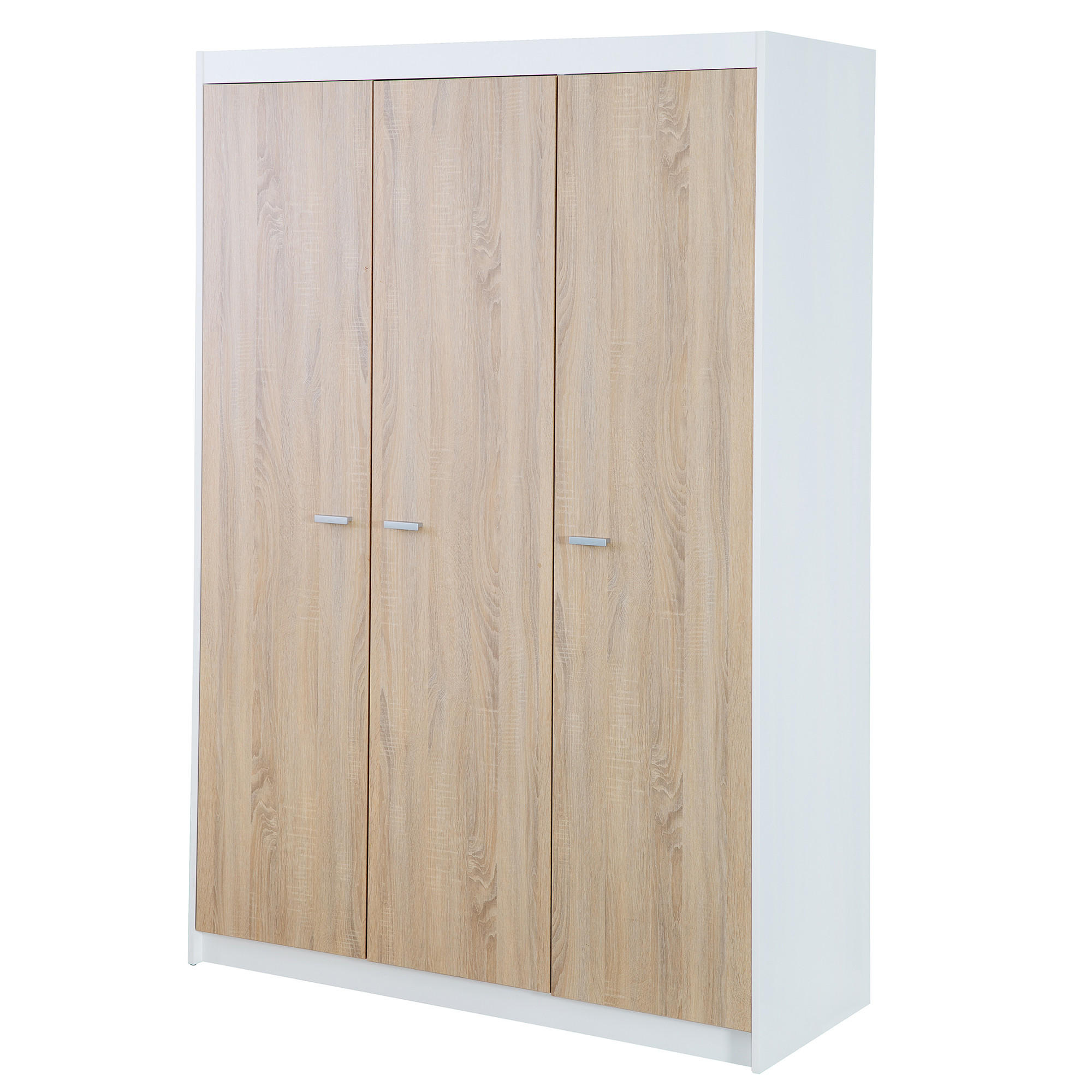 KLEIDERSCHRANK Gabriella - Weiß, Holzwerkstoff/Kunststoff (131/190/52cm) - Roba