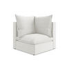 SOFAELEMENT Bouclé Stoff Weiß - Schwarz/Weiß, Holzwerkstoff/Kunststoff (90/77/90cm) - Makamii