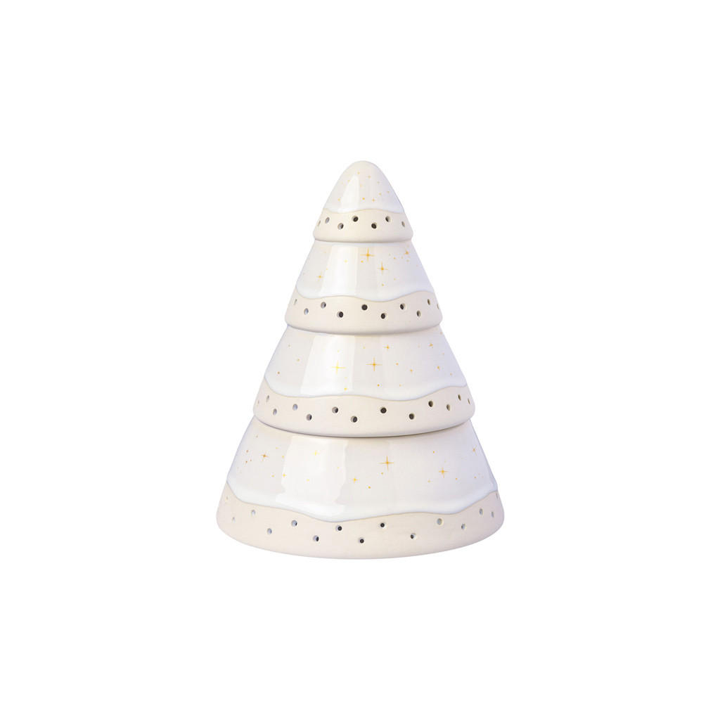 WINDLICHT BAUM Winter Glow beige ø 14,6 cm - Beige, Keramik (14.6/18.3/14.6cm) - like.Villeroy & Boch