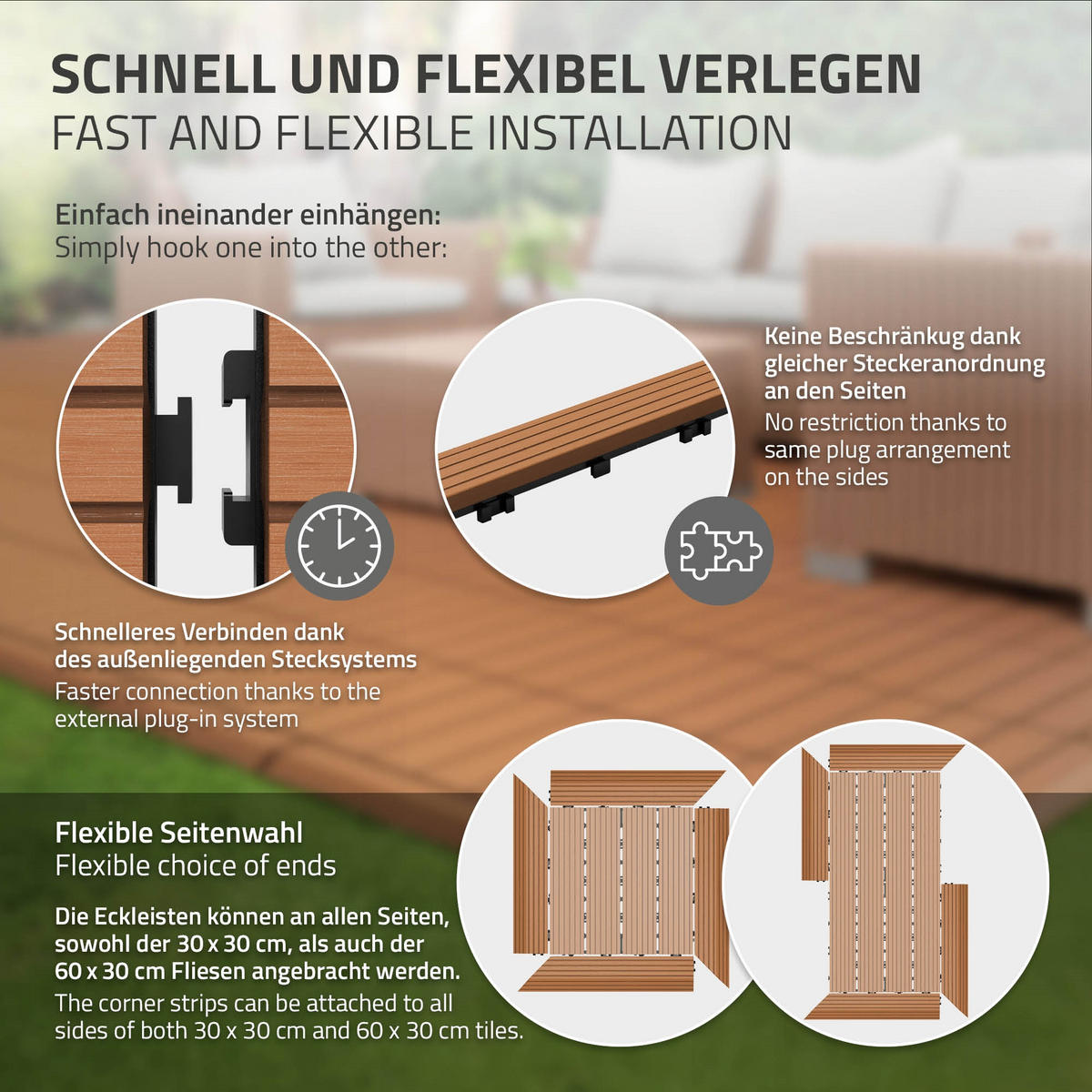 ABSCHLUSSLEISTE WPC Ecke links Hellbraun - Hellbraun, Holzwerkstoff (38/2/7.5cm) - ML-DESIGN