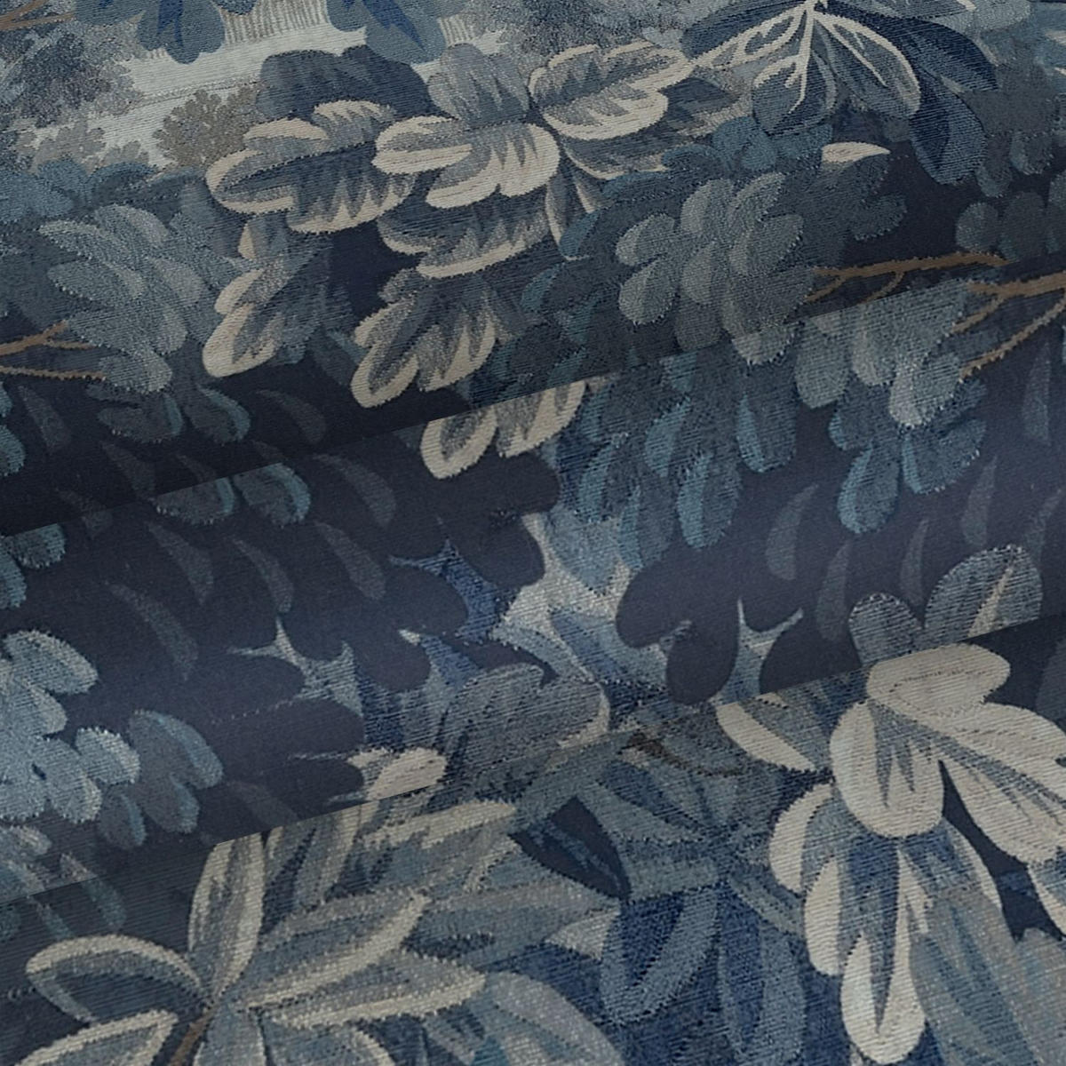 TAPETE Blätter 53 cm x 10 m - Blau, Papier (53/1000cm) - Sanders & Sanders