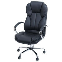 DREHSTUHL Texas XXL US-Version HxBxT 116x65x79cm Kunstleder Schwarz 150kg belastbar - Schwarz, Kunststoff (65/116/79cm) - PROREGAL