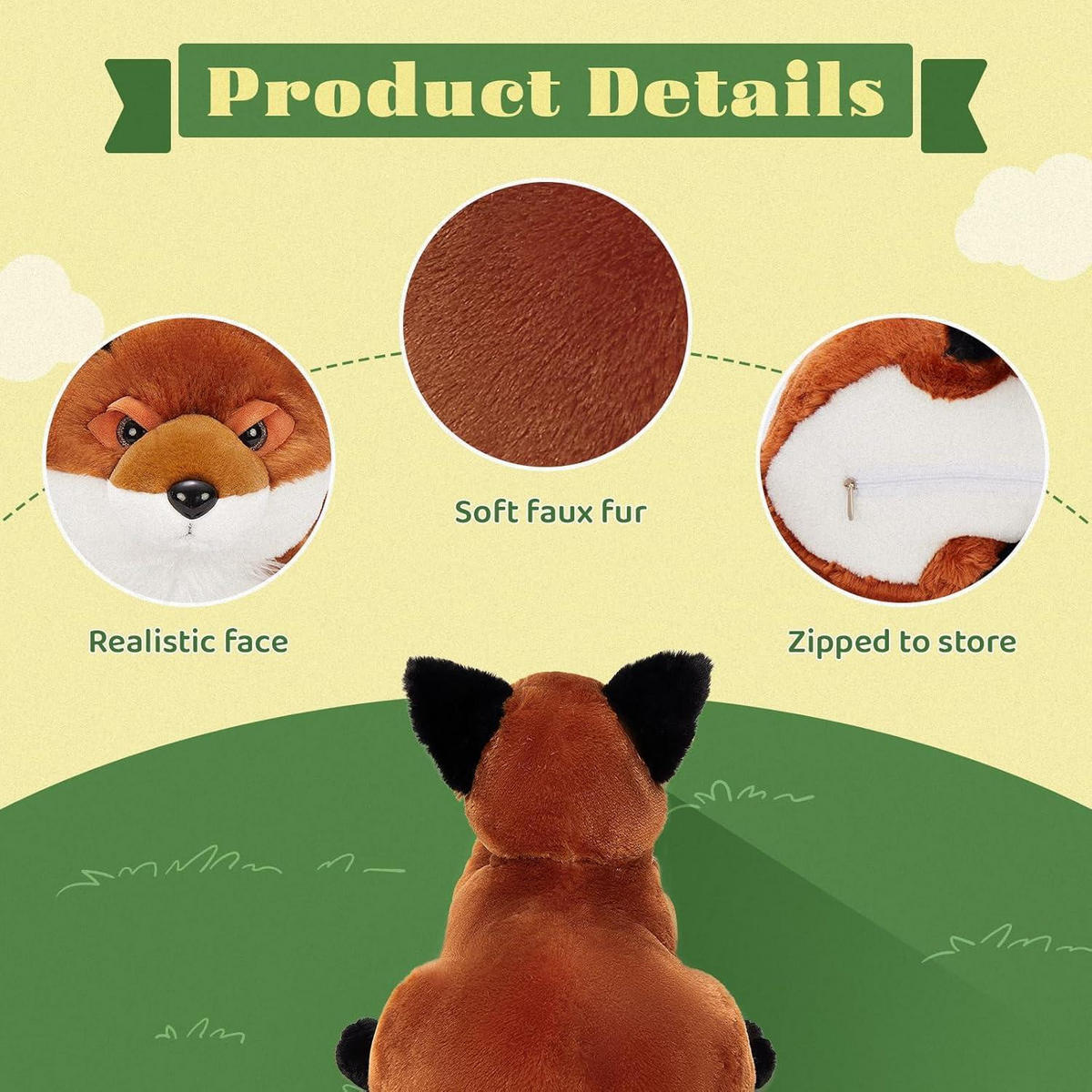 STOFFTIER 4-teiliges Set Fuchs mit Babys 55 cm - Multicolor, Textil (30/55cm)