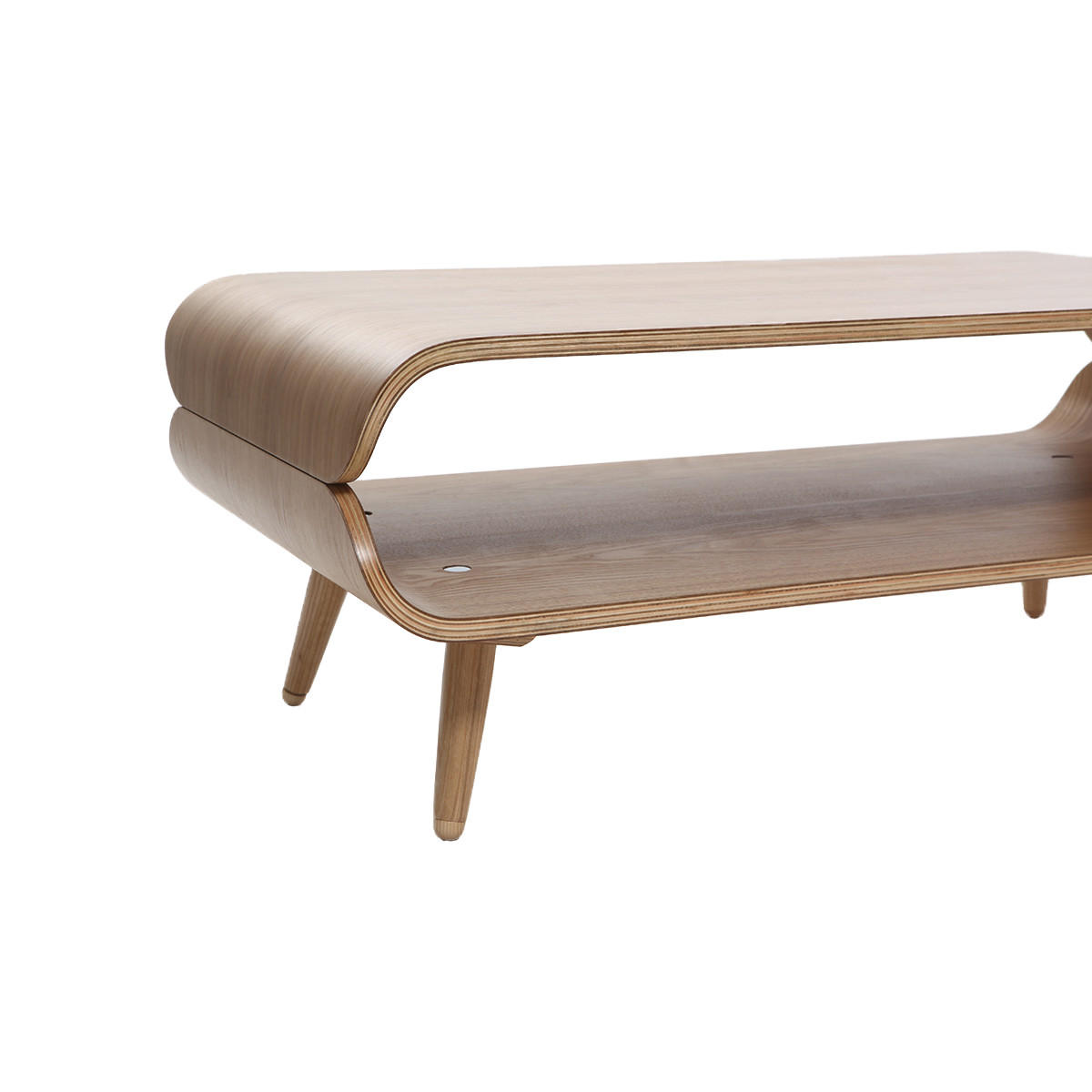 COUCHTISCH Design Eschenholz TAKLA - Grün, Holz (118/60/45cm) - Miliboo