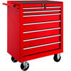 WERKZEUGWAGEN ,Rollen Ø 100 mm,rot - Rot, Metall (33/79/69cm) - tectake