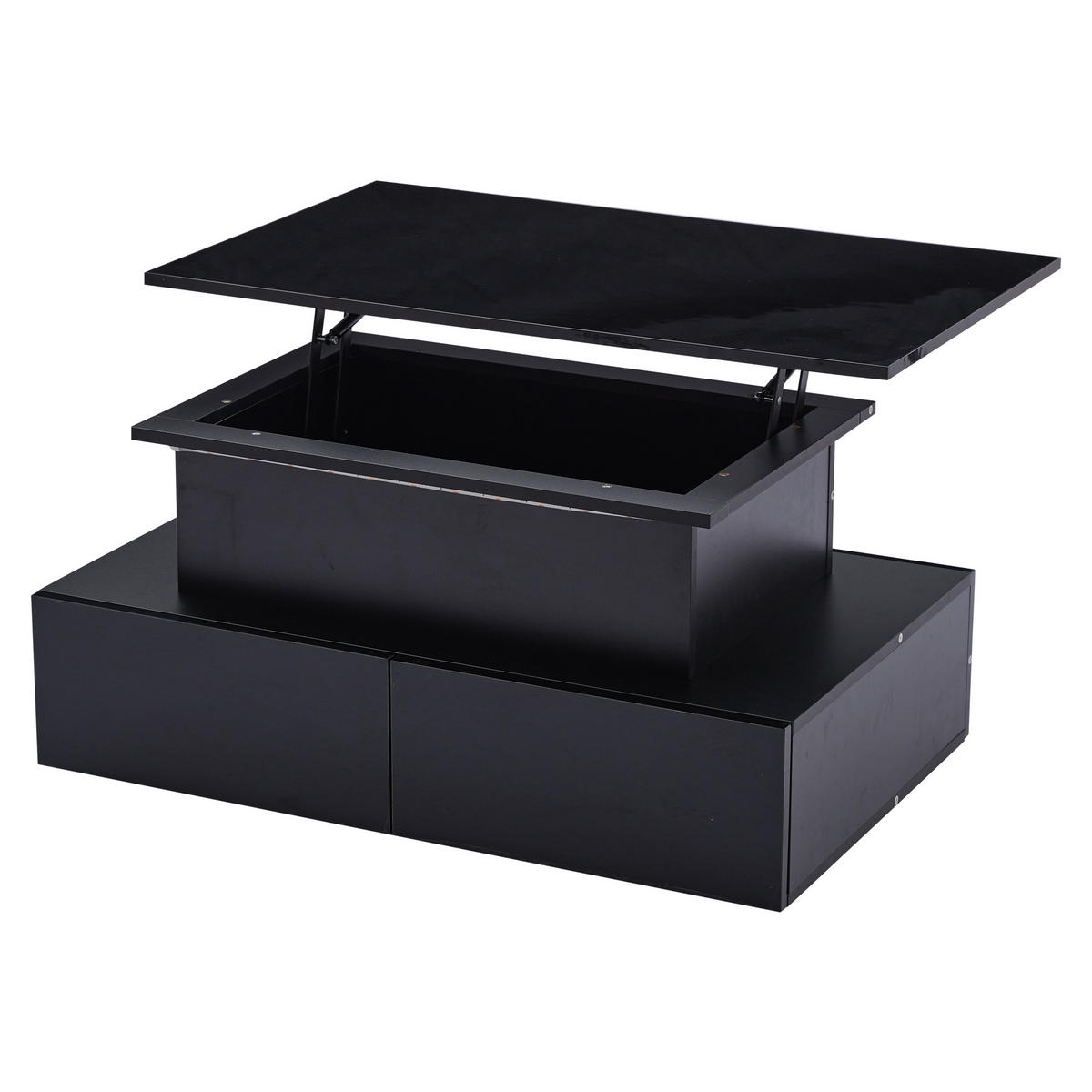 COUCHTISCH DE-206 Schwarz mit LED-Beleuchtung - Schwarz, Holzwerkstoff (55/90/41cm) - ComfortXL