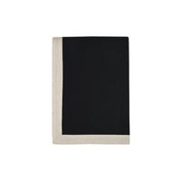 TISCHDECKE Baumwolle Duo 140/200 cm - Schwarz, Naturmaterialen (140cm)