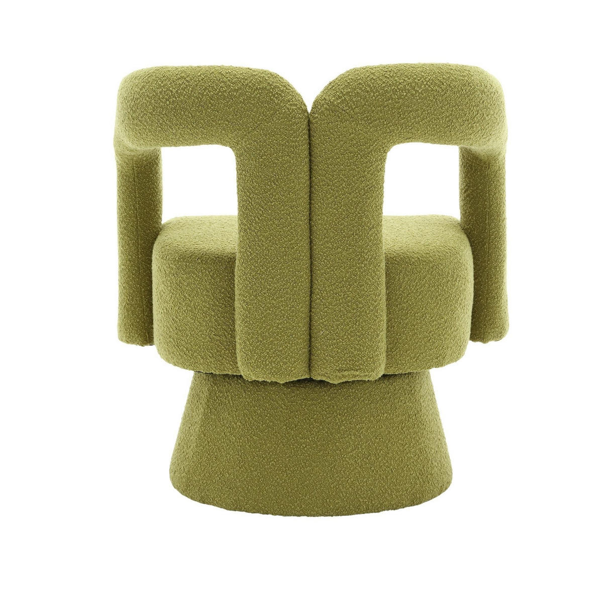 DREHSTUHL 360°Drehsessel Loungesessel mit Polsterung,Boucle,Hellgrün - Hellgrün, Textil (67/74/55cm) - LVHOM