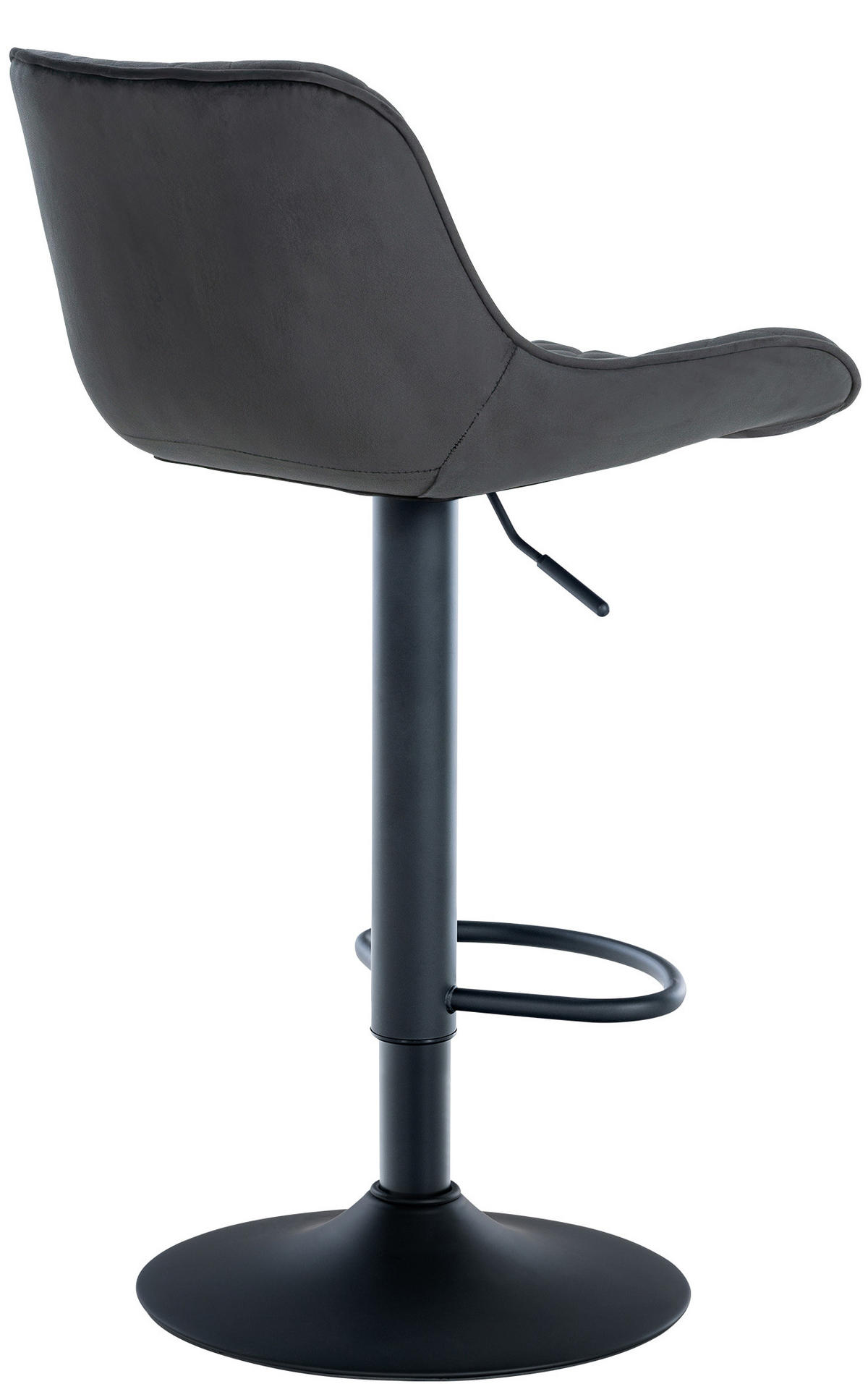 BARHOCKER Samt schwarz - Schwarz, Textil/Metall (48/81/54cm) - CLP