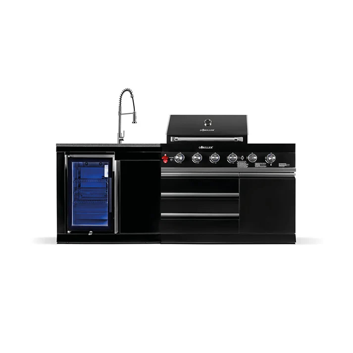 Goriller Bb-S1 Schwarz Hochglanz 217x90x58 cm