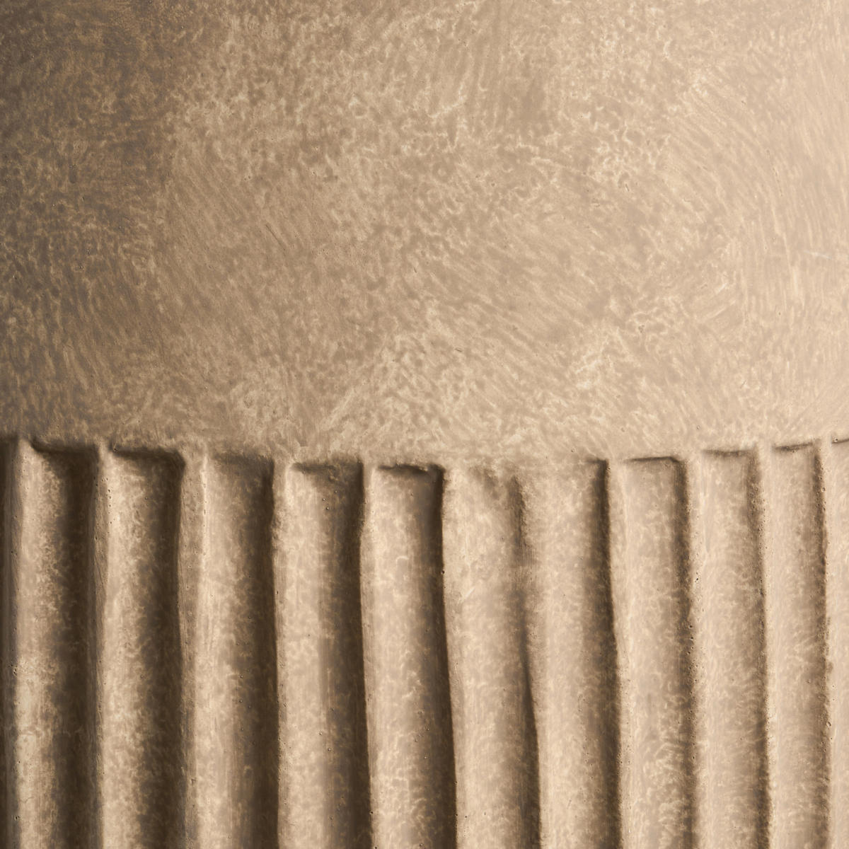 BLUMENKÜBEL Beige Pylaros - Beige, Keramik (47cm) - Beliani