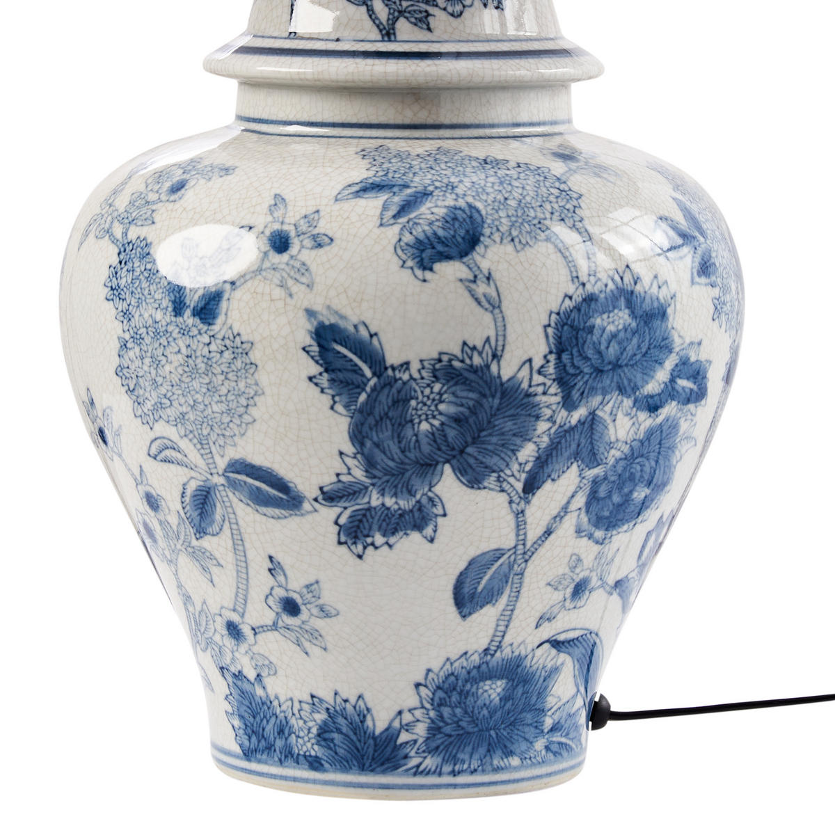 TISCHLAMPE Porzellan Weiß / Blau Sorraia - Weiß, Keramik (40/40/53cm) - Beliani