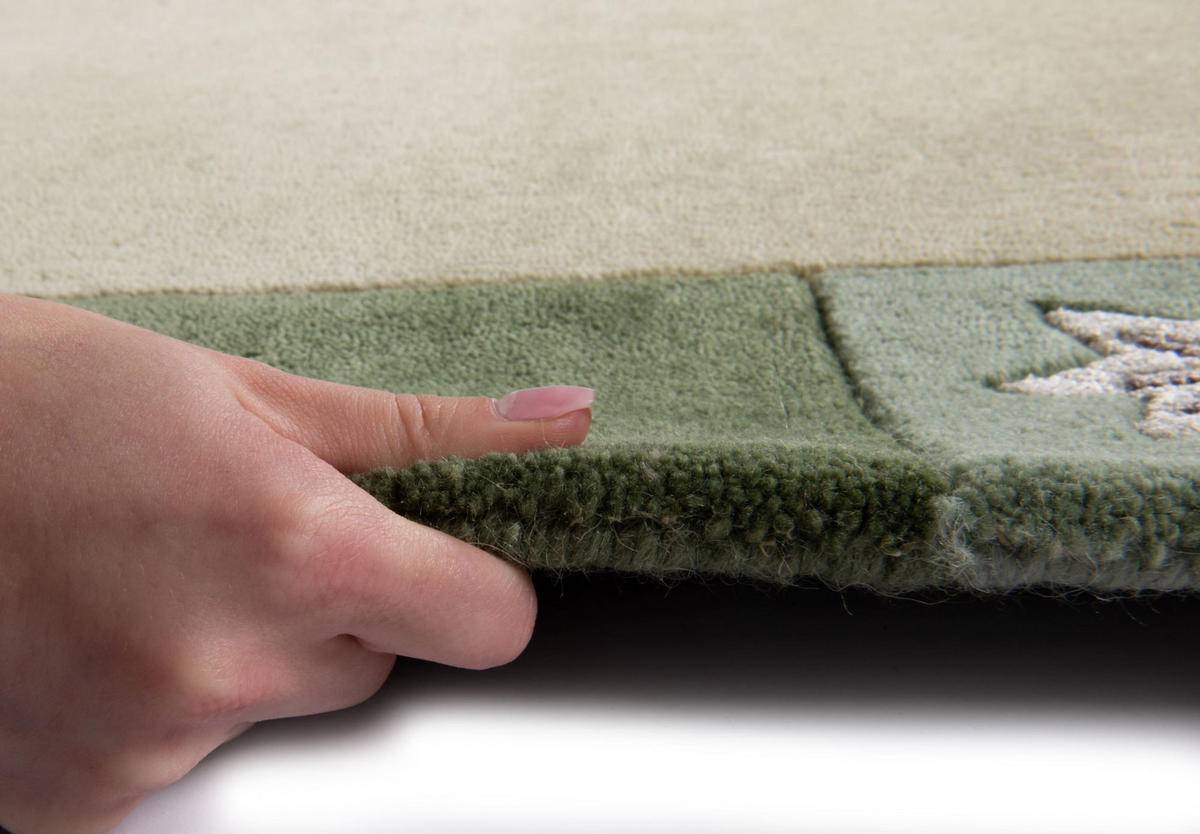 HANDTUFTTEPPICH Royal Ganges 90x160 cm - Grün, Textil (90/160cm) - THEKO