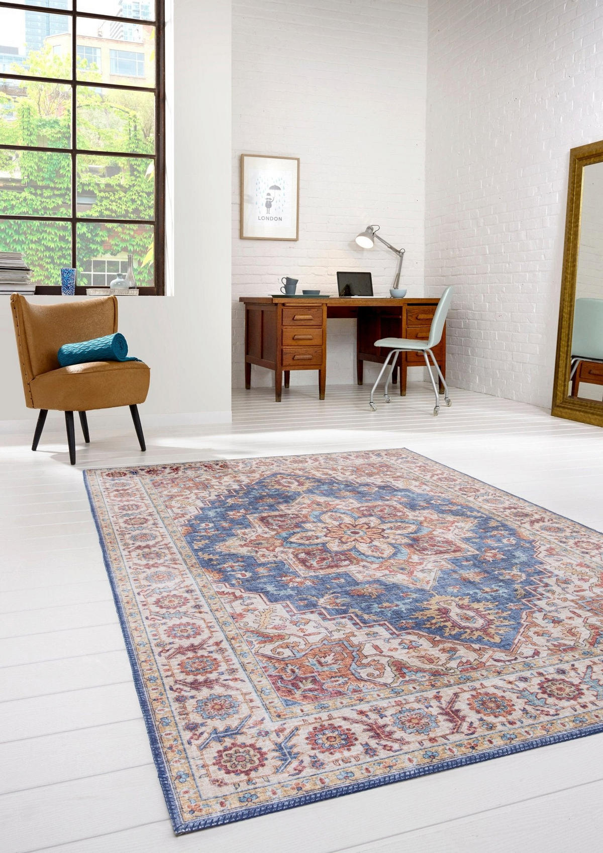 TEPPICH Design englische Nahtverarbeitung beige - Beige, Textil (160/230cm) - AFK Living