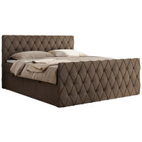 BOXBETT MIREN DUO 120/200 - Braun Velvet - H3 - Braun, Holz/Textil (120/200cm) - MKS