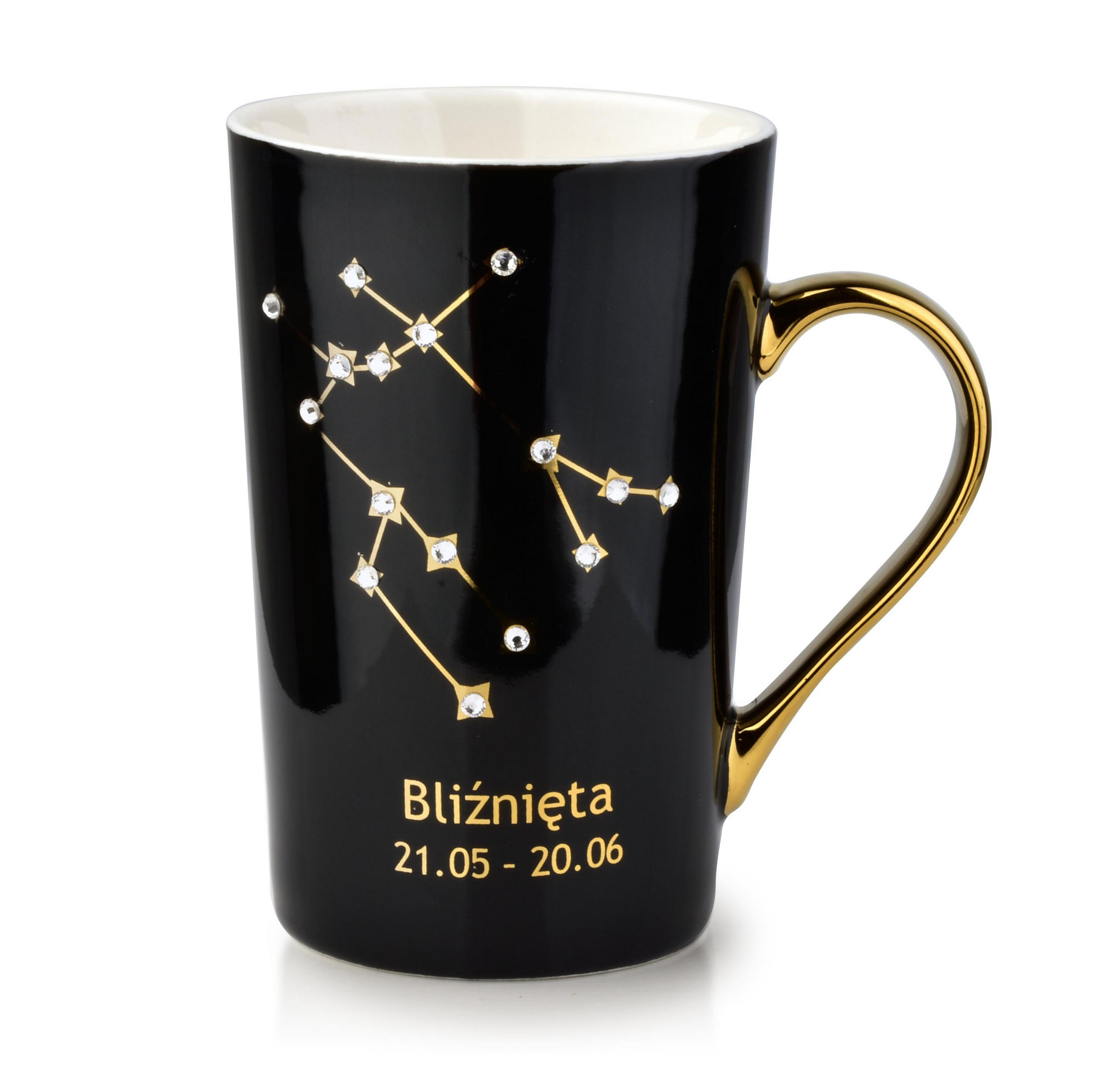 BECHER Zodiak Bliznieta Schwarz Porzellan - Schwarz, Keramik (0.43L) - Mondex