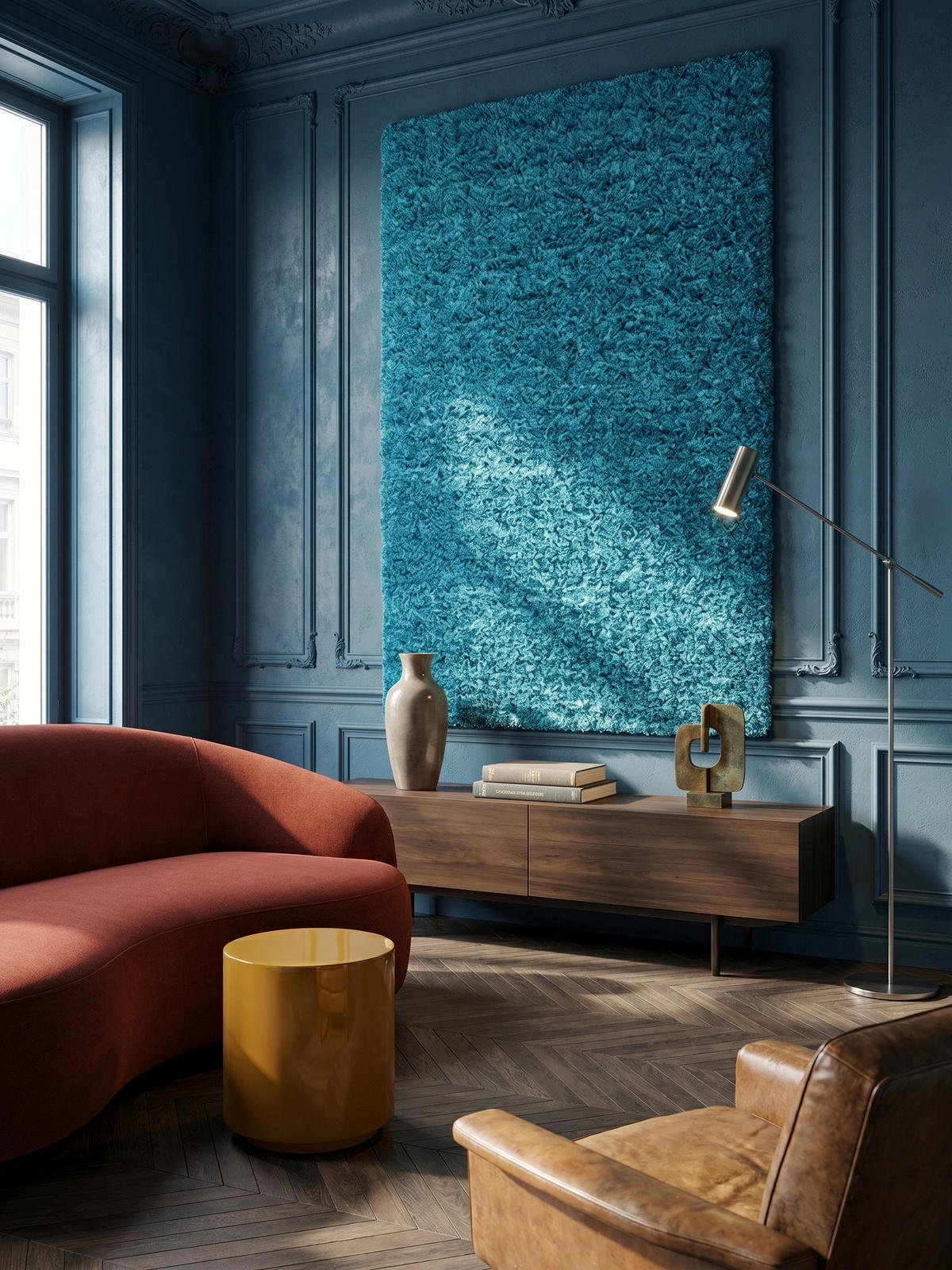 TEPPICH Hochflor Unifarben Polypropylen Wohnzimmer Shaggy Türkis Rechteckig 120x170 - Blau, Textil (170/120cm) - KADIMA DESIGN