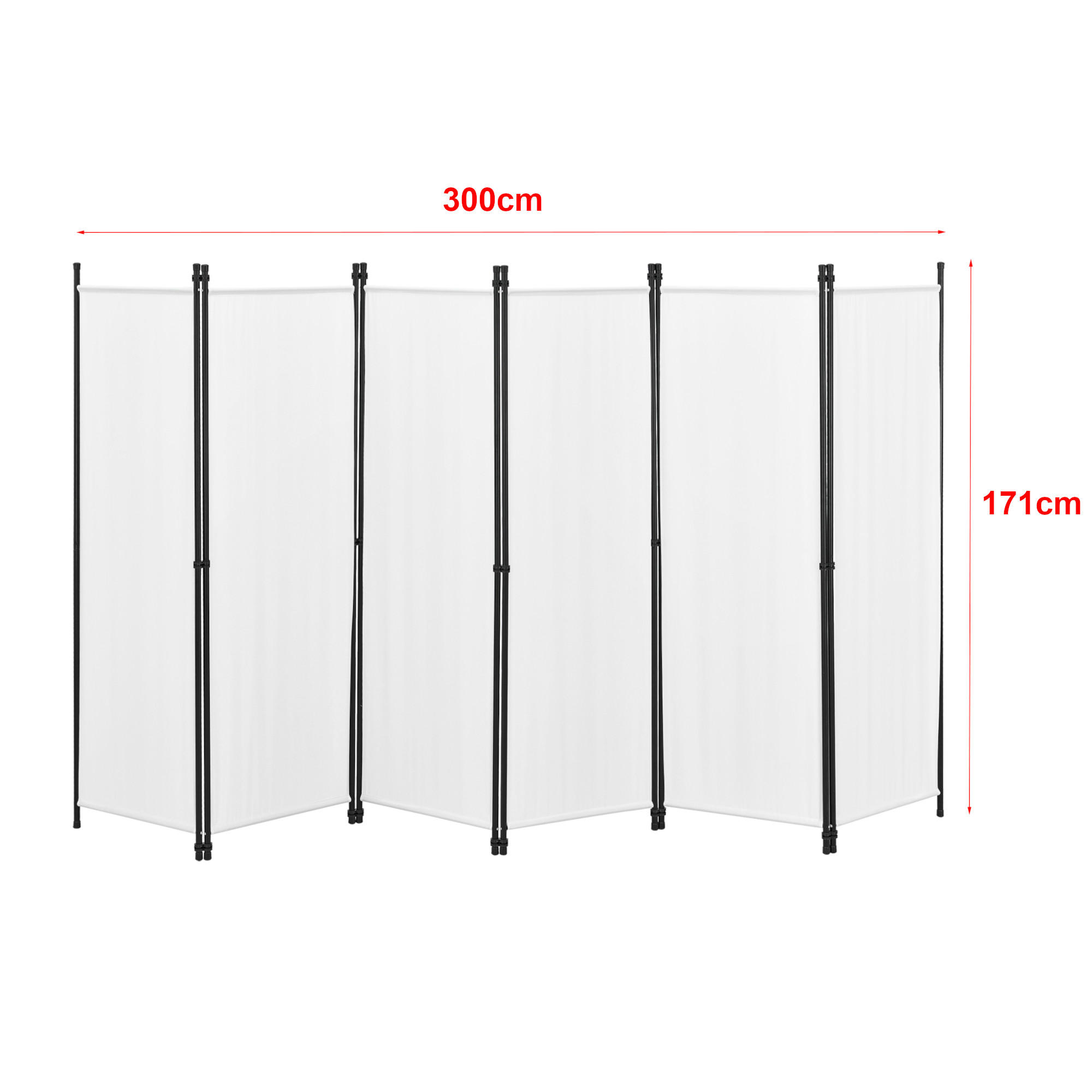 SICHTSCHUTZ Huesca - Weiß, Textil/Metall (300/2cm) - [en.casa]
