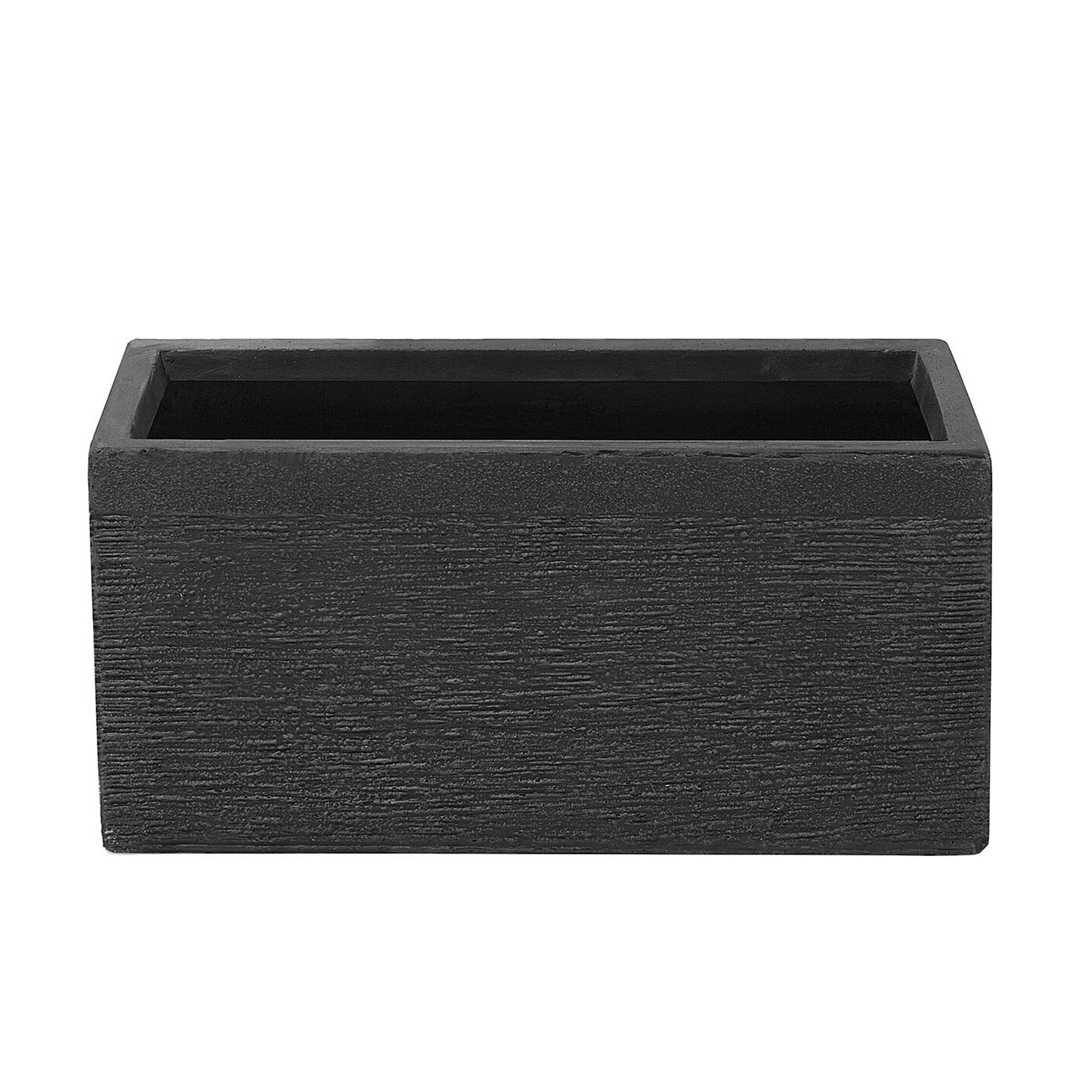 Beliani KVĚTINÁČ černý obdélníkový 50/23/24 cm Myra