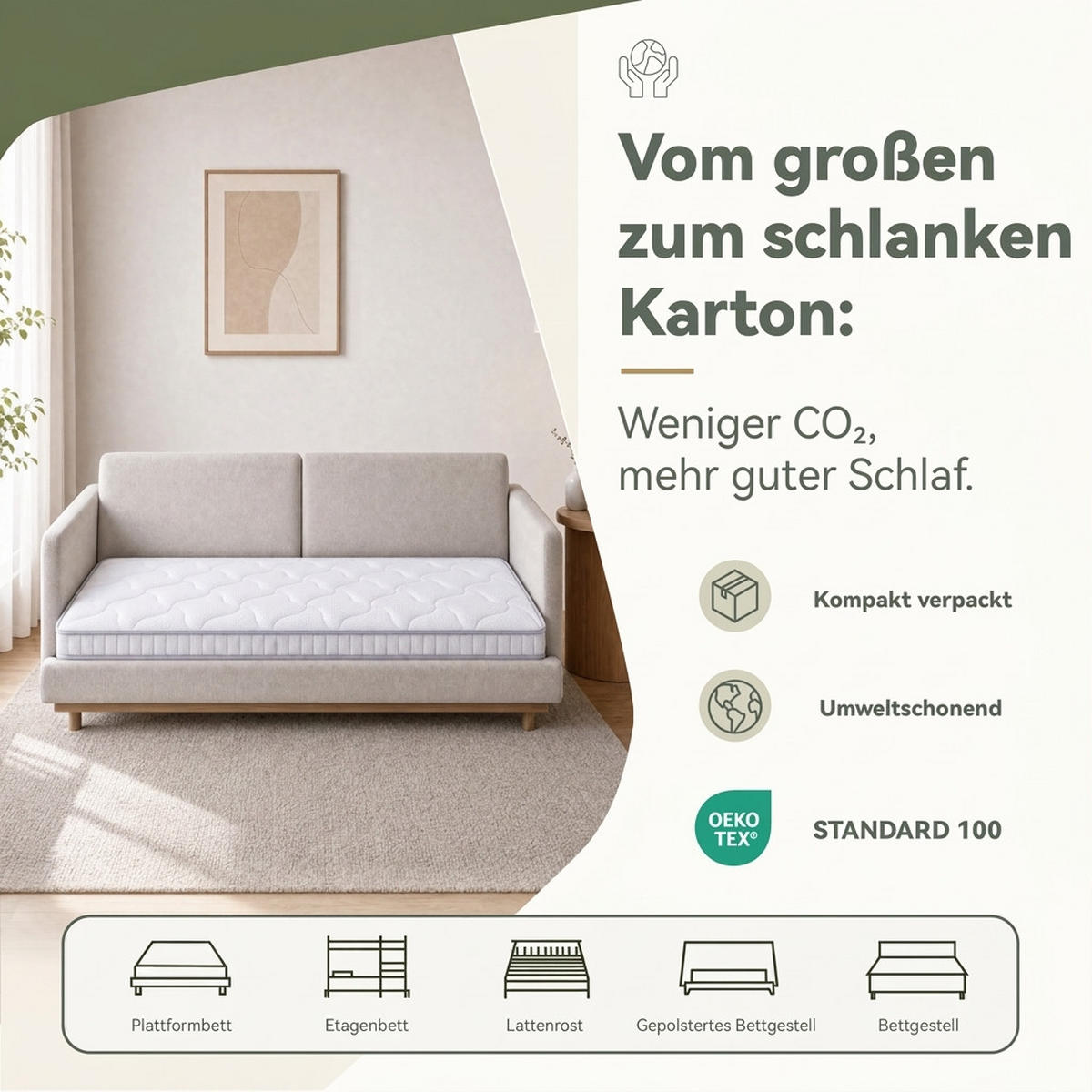 TASCHENFEDERKERNMATRATZE 140/190 cm Weiß, Härte H3 - Weiß, Textil (140/190cm) - Oxeza