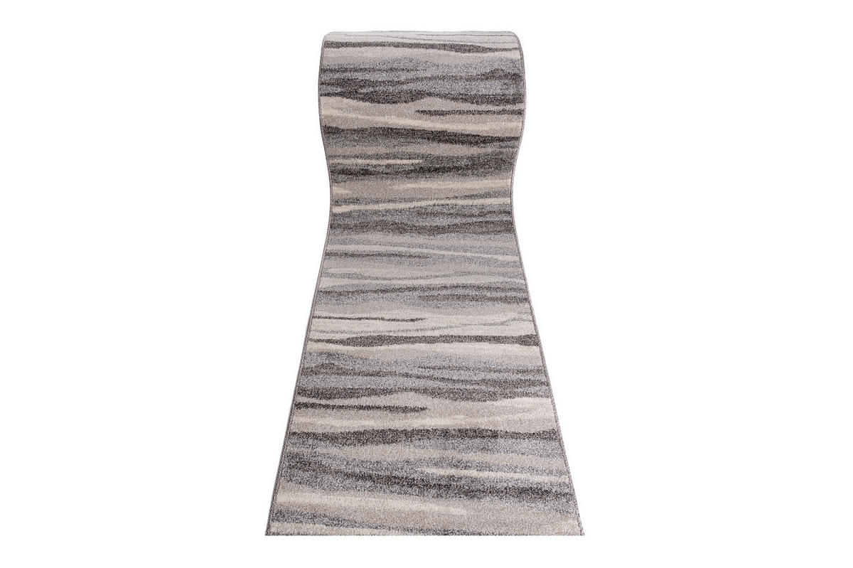 LÄUFER SARI Grau 90/400 cm - Grau, Textil (90/400cm) - Tapiso