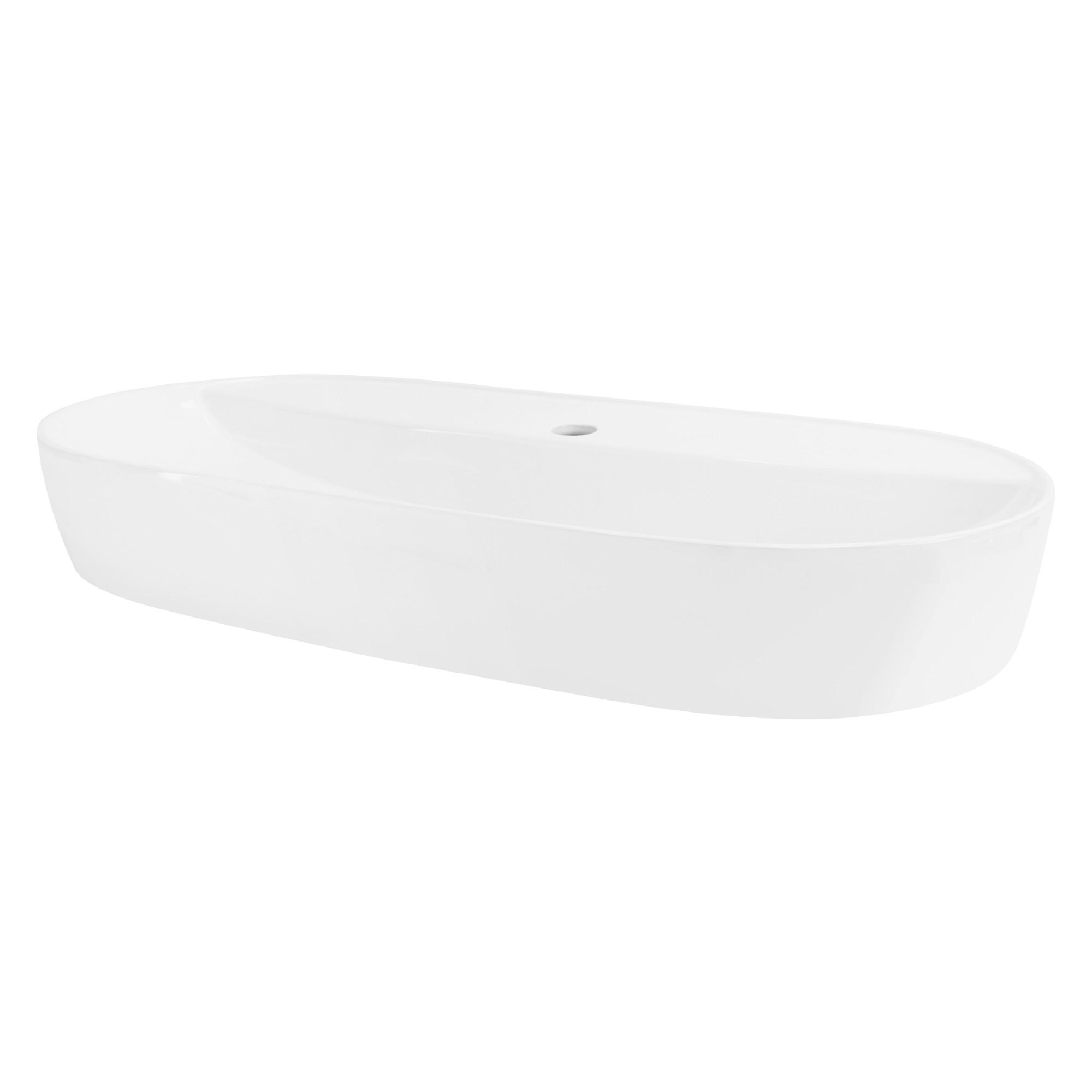WASCHBECKEN - Weiß, Keramik (40/12/80cm) - ML-DESIGN