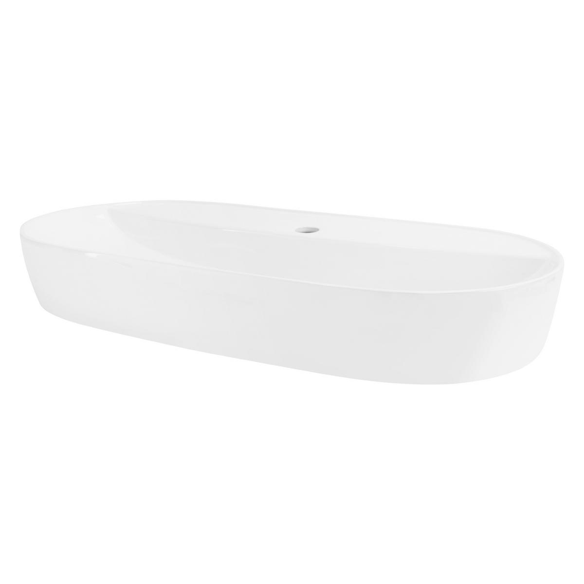 WASCHBECKEN - Weiß, Keramik (40/12/80cm) - ML-DESIGN