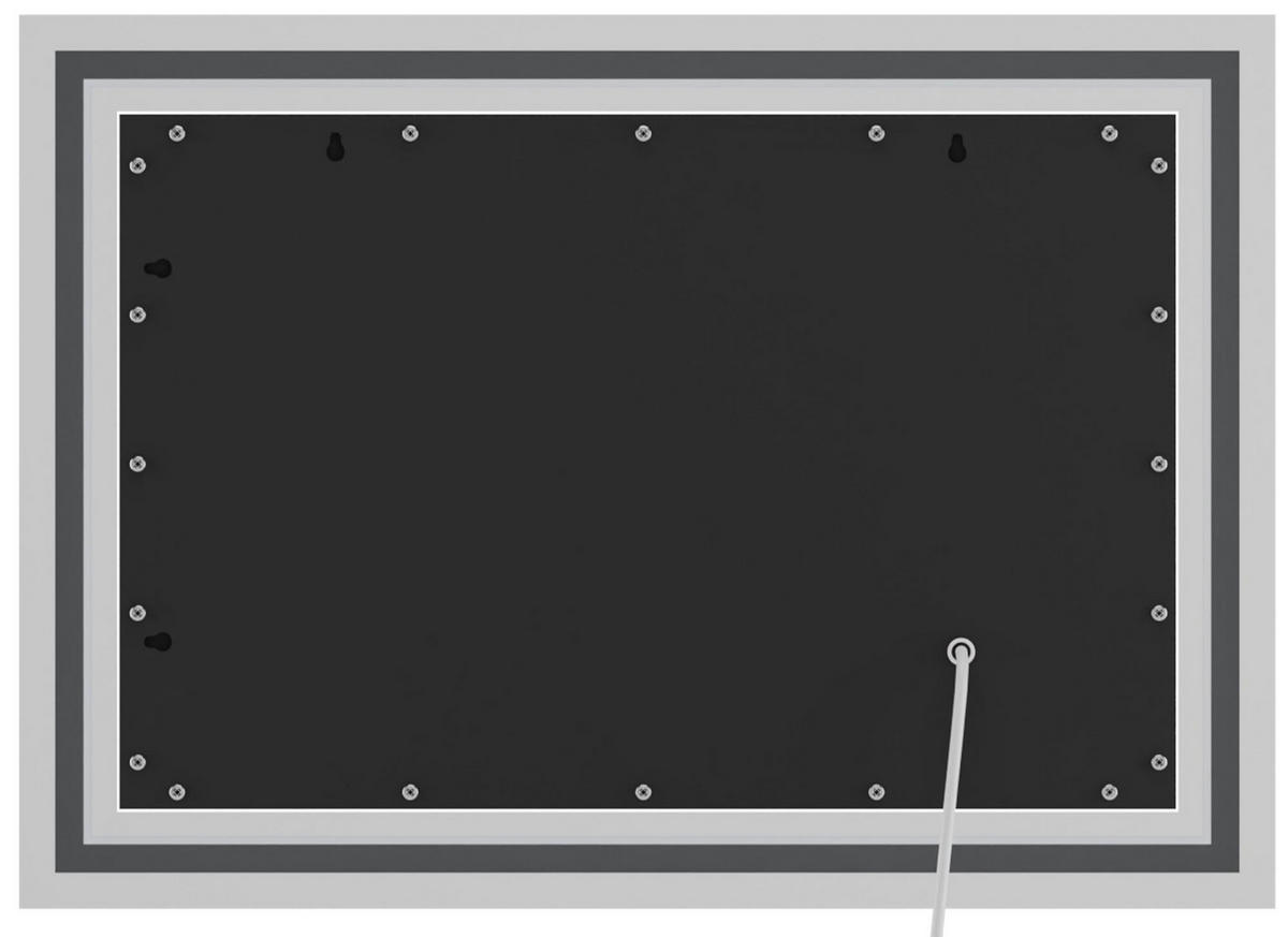 BADSPIEGEL Graz 50x70 ohne Bluetooth 70x3,5x50cm Glas Klarglas Badezimmerspiegel - Klar, Glas (70/50/3.5cm) - DELUKE