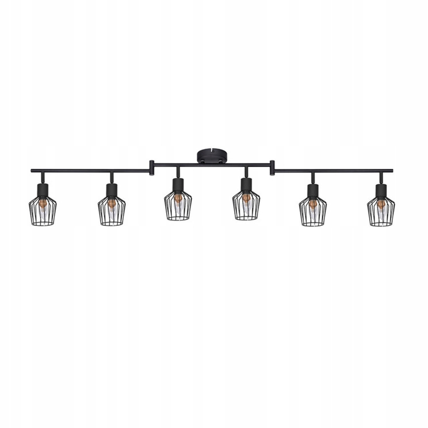 STRAHLER Franziska 6-flammig 122/20/10 cm - Schwarz, Metall (122/20/10cm) - Nettlife